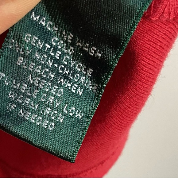 Lauren Ralph  Lauren Red Short Sleeve polo shirt Size Large embroidered logo - Picture 7 of 7